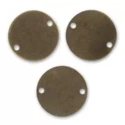 Smooth finish spacers 2 holes 12mm Bronze tone x5