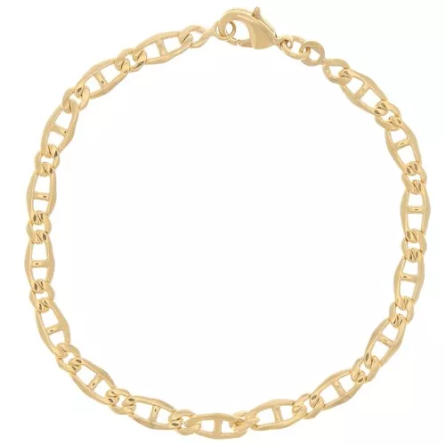 Fancy mesh bracelet 4.7 mm - Gold plated 3 microns x19 cm