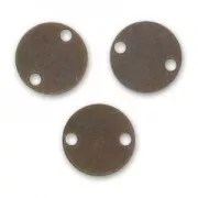 Smooth finish spacers 2 holes  6mm Bronze tone x10