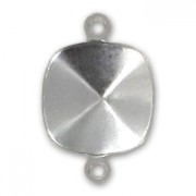 Stick-on setting PureCrystal 4470 10mm Rhodium tone 2 loops