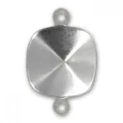 Stick-on setting PureCrystal 4470 10mm Rhodium tone 2 loops