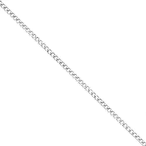 Filed Curbed Chain 1.2 mm in Silver 925 x50cm
