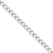 Filed Curbed Chain 1.2 mm in Silver 925 x50cm