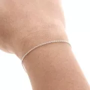 1.4mm 925 Sterling Silver Cable chain x50cm