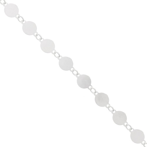 4.1mm 925 Sterling Silver Fancy Circle mesh Chain x50cm
