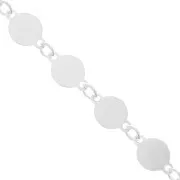 4.1mm 925 Sterling Silver Fancy Circle mesh Chain x50cm
