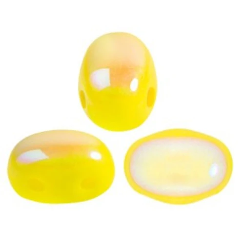 7x5mm Glass beads Samos® by Puca® - Opaque Jonquil AB x10g