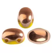 7x5mm Glass beads Samos® by Puca® - Opaque Jonquil Capri Gold x10g