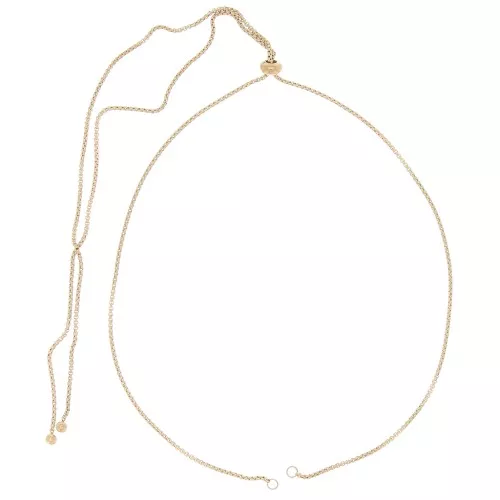 Stainless steel 304L Adjustable Venetian mesh necklace for connectors - Gold x70cm