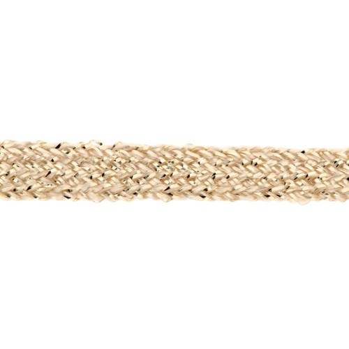 Ribbon 4mm Light Gold Gold tone thread x 1m