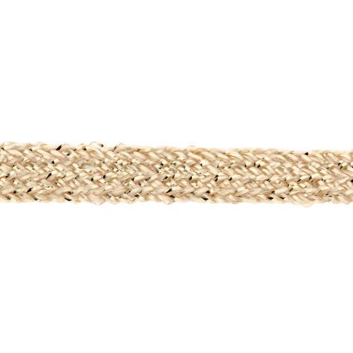 Ribbon 4mm Light Gold Gold tone thread x 1m