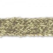 Ribbon 4mm Bronze tone Gold tone thread x 1m|raw }}