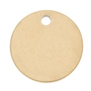 10mm Stainless Steel 304 Engraved Round Sequin - Gold Tone x1