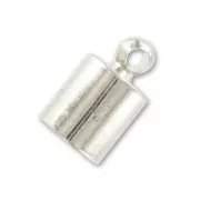 Terminators for 5mm cords Silver tone x4