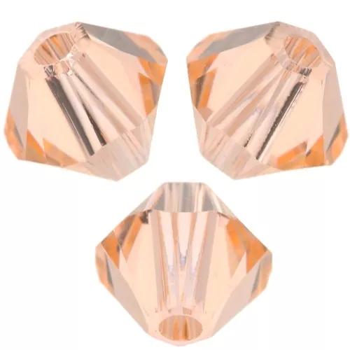 PureCrystal 5328 Crystal Bicones 4mm Light Peach x50