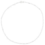 2.6mm 925 Sterling Silver rectangle chain Choker x41 cm|raw }}