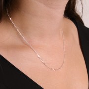 Filed Chain Rombo Choker 2.2 mm - Silver 925 x42 cm