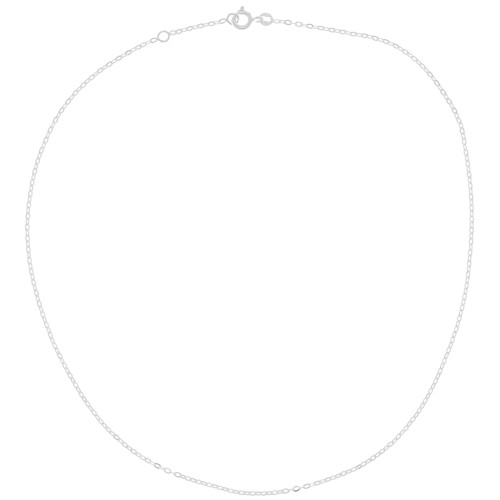 1.6mm 925 Sterling Silver Cable mesh rectangular chain x42 cm