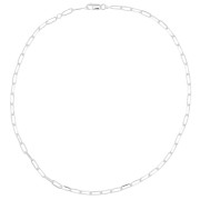 3.7mm 925 Sterling Silver Rectangular Chain Bracelet x42 cm