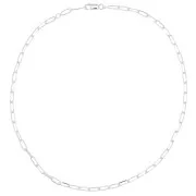 3.7mm 925 Sterling Silver Rectangular Chain Bracelet x42 cm