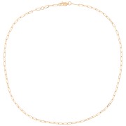2.7mm Rectangular mesh choker - Gold plated 3 microns x42 cm