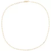 2.7mm Rectangular mesh choker - Gold plated 3 microns x42 cm