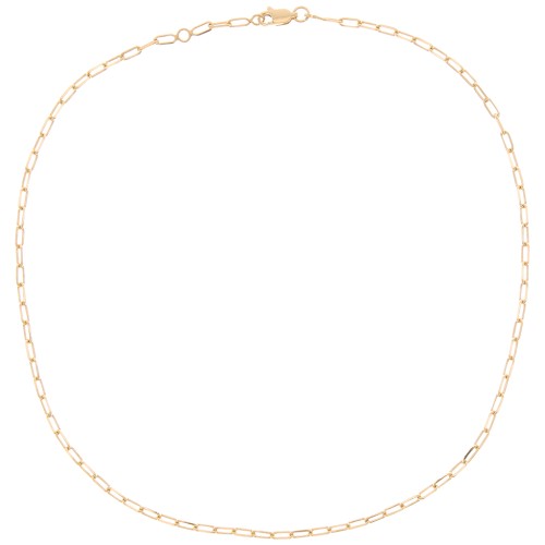 2.7mm Rectangular mesh choker - Gold plated 3 microns x42 cm