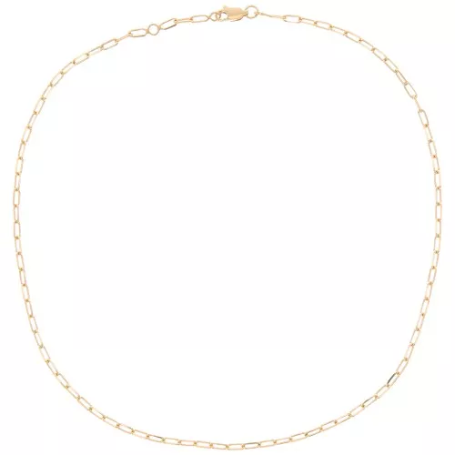 2.7mm Rectangular mesh choker - Gold plated 3 microns x42 cm