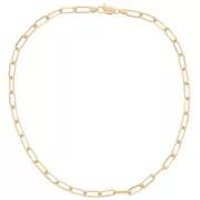5.6mm Rectangular mesh choker - Gold plated 3 microns x42 cm