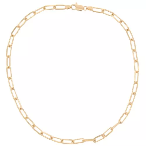 5.6mm Rectangular mesh choker - Gold plated 3 microns x42 cm