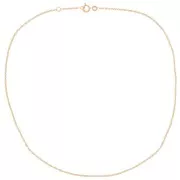 1.5mm Necklace rope mesh - Gold plated 3 microns x42 cm