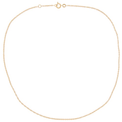 1.5mm Necklace rope mesh - Gold plated 3 microns x42 cm