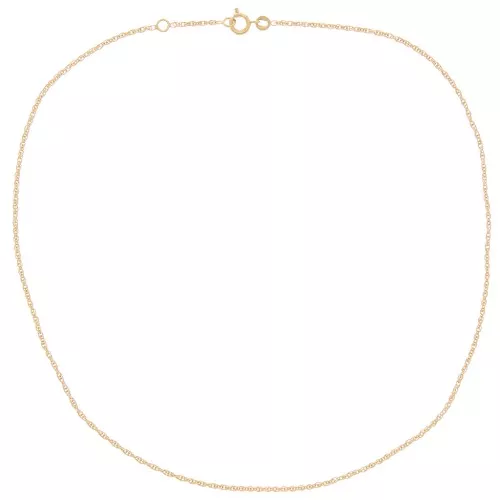 1.5mm Necklace rope mesh - Gold plated 3 microns x42 cm