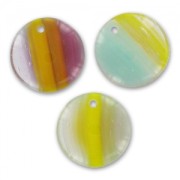 Lentils 12mm Milky Yellow x10