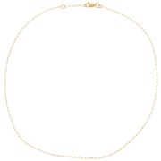Rectangular filed mesh choker 1.5 mm - Gold plated 3 microns x42 cm|raw }}
