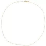 Rectangular filed mesh choker 1.5 mm - Gold plated 3 microns x42 cm
