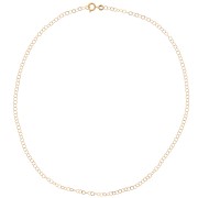 3mm Round cable chain choker - 3 microns gold plated x42 cm|raw }}
