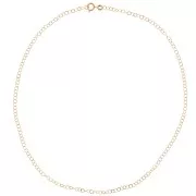3mm Round cable chain choker - 3 microns gold plated x42 cm