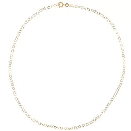 3mm Round cable chain choker - 3 microns gold plated x42 cm