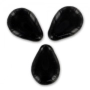 Flat drops 13x10mm Jet x10|raw }}