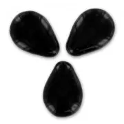 Flat drops 13x10mm Jet x10