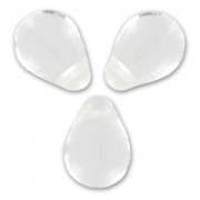 Flat drops 13x10mm Crystal x10|raw }}