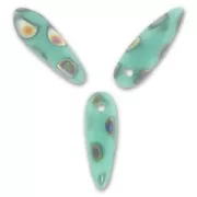Dagger 3x11mm Green Turquoise Peacock x50