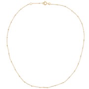 Choker with alternating 2.2 mm gold plated 3 microns beads x 42 cm|raw }}