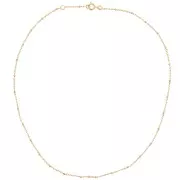 Choker with alternating 2.2 mm gold plated 3 microns beads x 42 cm