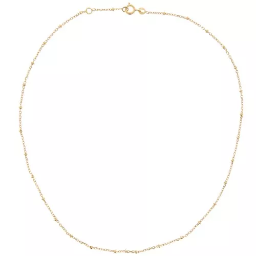 Choker with alternating 2.2 mm gold plated 3 microns beads x 42 cm