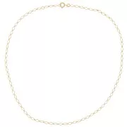 Figaro filed mesh choker alternated (1x1) 2.7 mm Gold plated 3 microns x42 cm
