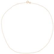 1.45mm Cable chain choker - 3 microns Gold plated x42 cm