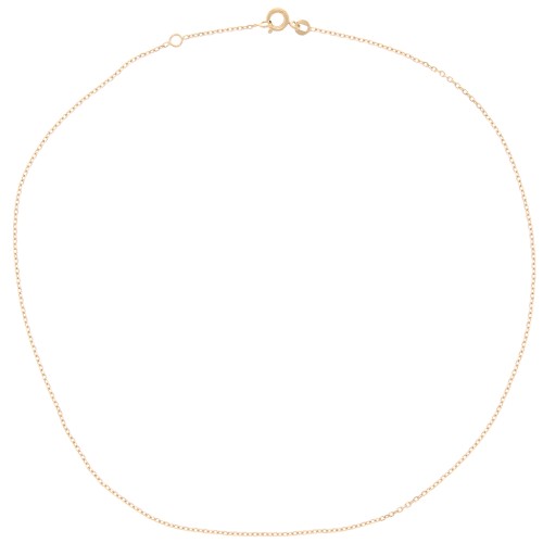 1.45mm Cable chain choker - 3 microns Gold plated x42 cm
