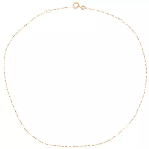 1.45mm Cable chain choker - 3 microns Gold plated x42 cm